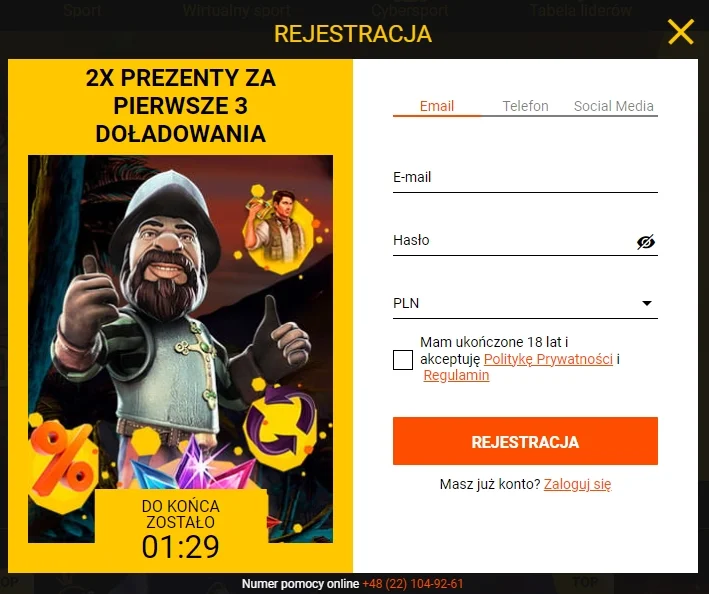 Spinamba Casino rejestracja