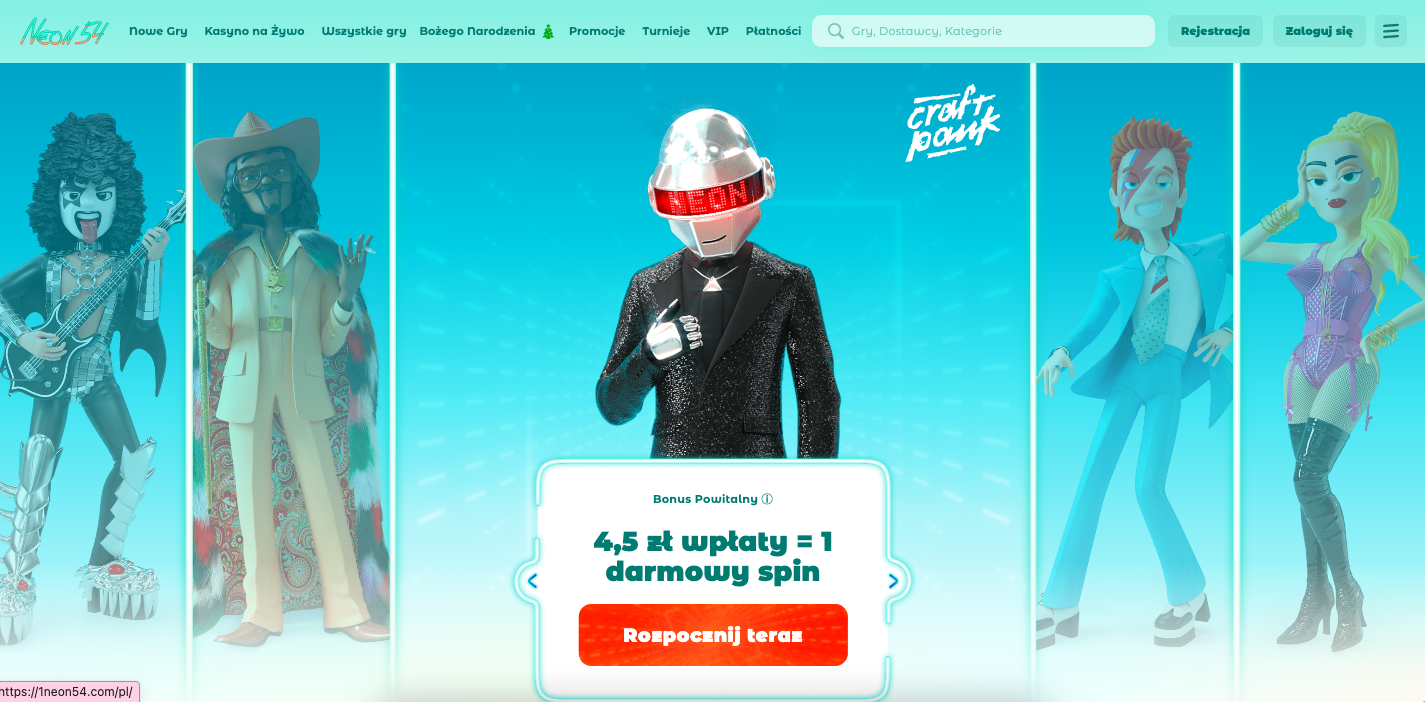 strona internetowa neon54